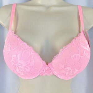 VS Bombshell Inspired Adds 2 Cups Ultimate Pushup Bra 32B Pink Lace